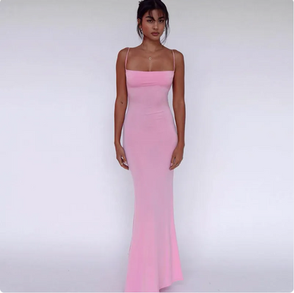 Elegante Strappy Midi-jurk voor dames met open rug
