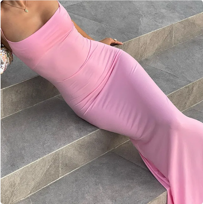 Elegante Strappy Midi-jurk voor dames met open rug