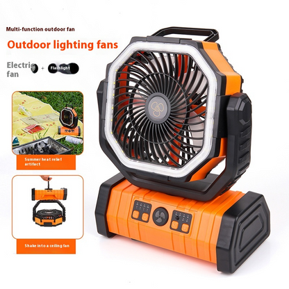 Outdoor Draagbare Powerbank LED Licht Campingventilator