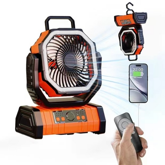 Outdoor Draagbare Powerbank LED Licht Campingventilator