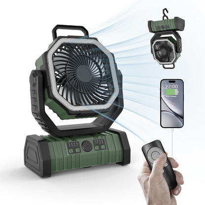 Outdoor Draagbare Powerbank LED Licht Campingventilator